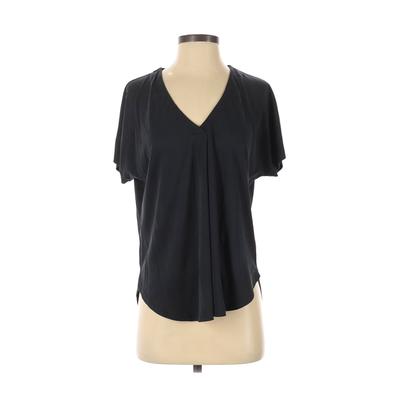 Braeve Short Sleeve Top Black Solid V-Neck Tops - Women's Size X-Small