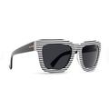 Vonzipper Sunglasses Juice White Stripe White Frame With Grey Lens