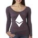 True Way 911 - Women's Long Sleeve T-Shirt Ethereum Cryptocurrency Money Symbol ETH Logo 2XL Vintage Purple