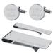 BodyJ4You 4PC Cufflinks Tie Bar Money Clip Button Shirt Father Bride Wedding Gift Box Set