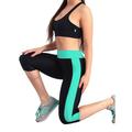 Women Elastic High Waist Sport Yoga Capri Pants Yoga Trousers with Pockets Lady Sport Pants Capri