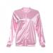 Pretty Comy Women Basic Coats Solid Tracksuit for Women Jacket Ladies Retro Jacket Women Fancy Dress Grease Costume Pink