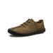 Avamo Mens Boat Loafers Leather Suede Lace Up Low Top Moccasin Loafers Comfort Shoes