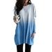 Plus Size Leopard Print Baggy Long Sleeve Tunic Blouse Tops Shirt For Women Long Casual Loose Pocket Shirt Dress Ladies Autumn Winter Pullover V-Neck Kaftan Tunic Long Tops Shirt Size S-5XL