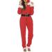 Lookwoild XMAS Santa Claus Costume Women Jumpsuit Pajama Romper Sleepwear Lounge