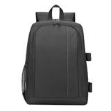 Mojoyce Waterproof DSLR Camera Backpack w/ Rain Cover Laptop 15.6inch Case (Purple)