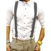 DODOING Men's Y Shape Suspenders Casual Elastic Strap Brace 3 Clips Adjustable Pants Brace 4 Colors