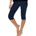 Stretch Is Comfort Women's Regular and Plus Size Cotton Stretch WORKOUT Capri Leggings
