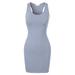 Made by Olivia Women's Fitted Sleeveless Sexy Body-Con Racer-Back Round Neck Mini Dress