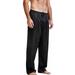 LA HIEBLA Mens Silk Satin Pajama Pants Long PJ Bottoms