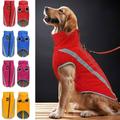 6XL Plus Size Dog Jumpsuit Jacket Winter Warm Outdoor Sports Reflective Night Flash Vest Coat