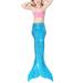 Mid-Ten 4-13Years 3Pcs Christmas Birthday Gifts Baby Kids Girls Mermaid Tail + Swimmable Top+Swim Birefs Bottoms Bikini Sets Tankini Set Swimwear Swimsuit Beachwear Bathing Suit Swimming Costumes