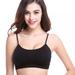 Womenâ€™s Sports Bra Seamless Comfortable Thin Padded Underwear Casual Camisole with Adjusted-Strapsï¼Œ Removable padded Breathable, sweat-wicking,