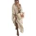 Casual Loose Maxi Dresses for Women One Shoulder Long Dress Long Sleeve Solid Color Swing Party Cocktail Dress