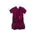 Kids Dream Girls Eggplant Velvet Hooded Back To School Dress