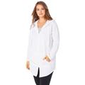 Roaman's Women's Plus Size Fleece Zip Hoodie Jacket