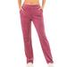 SAYFUT Women's Velour Track Pant Open Leg Pajama Pant Super Soft Plush Comfy Velour Pants,Plus Size S-2XL Purple/Pink