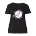 Inktastic Turners Syndrome Awareness with Purple Ribbon Badge Adult Women's Plus Size V-Neck Female