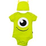 Disney Pixar Monsters Inc. Mike Wazowski Baby Boys' Costume Bodysuit & Hat Green (6-9 Months)