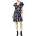 Maison Jules Womens Faux Wrap Shift Dress