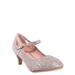Rhinestone Glitter Embelished Pump - Womens Mary Jane Evening Dress Heel