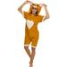 Corgi Short Sleeve Animal Pajamas - Plush Adult One Piece Summer Cosplay Costume - Silver Lilly (Medium)