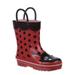 Laura Ashley Polka Dot Ladybug Rain Boot (Toddler Girls)