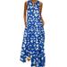 Womens Floral Maxi Dress Sleeveless Summer Beach Loose Casual Sundress Plus Size