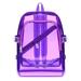 Aktudy Women/Men PVC Clear Waterproof Backpacks Teen Hologram Schoolbags/Purple