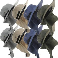 SUNSIOM Neck Flap Boonie Hat Fishing Hiking Safari Outdoor Sun Brim Bucket Bush Cap Blue