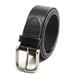 Rolfs Belts for Men Leather Genuine Full Grain, 35 MM Wide Railroad Striped Belt with Antique Nickel Buckle - Black - 34