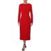 Lauren Ralph Lauren Womens Connie Faux Wrap Long Sleeves Midi Dress