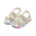 Wuffmeow Girls Boys Sandals LED Glow Children Beach Shoes Summer Child Shoes Cute Girls Shoes Design Casual Kids Sandals