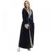 Autumn And Winter Robe Plus Long Robe Flannel Couple Nightgown Thick Lace-up Solid Color Long Home Robe