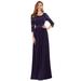 Ever-Pretty Women's Plus Size Wedding Bridesmaid Prom Dresses for Women 07412 Dark Purple US22