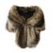 Kernelly Women Artificial Wool Fox Fur Shawl Faux Fur Shawl Thick Shawl Cloak