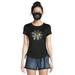 No Boundaries Juniors' Ruched Side T-Shirt with Face Mask
