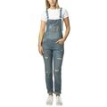 Almost Famous Juniors Denim Overalls - Cuffed Distressed Jumpsuits for Women