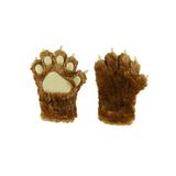 LazyOne Animal Paw Mittens for Adults and Kids, Bear, Costumes (Brown Mitt, Small)