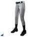 Champro Women's Low Rise Tournament Fastpitch Pants w/ Piping - Gray/Black - Medium