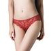 Qianhua Women Sexy Solid Color Exquisite Lace Ultra-thin Breathable Soft Low-rise Seamless Briefs High Stretch Panties