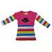 Wenchoice Girl'S Rainbow Long Sleeve Cotton Dress With Hot Pink VestÂ XL(7T-8T)