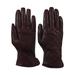 Giromy Samoni Womens Warm Winter Plush Faux Fur Lined Genuine Leather Quilted Dress Driving Gloves - Brown