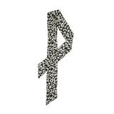 Retro Leopard Animal Print Pattern Skinny Scarf Long Neck Scarves Headband for Women