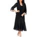 R&M Richards Women's Plus Size Beaded Jacket Dress - Mother of the Bride Dresses, 32W Black