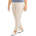 Just My Size Womenâ€™s Plus Size Pull-On Stretch Woven Pants, Also in Petite