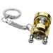 Tomshine Mini Fishing Wheel Key Chain Portable Golden Key Ring Fishing Reel Miniature Key Chain for Fishing Lovers
