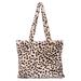 Aktudy Fashion Women Tote Leopard Print Handbag Shoulder Top-handle Bags (Camel)