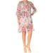 RACHEL ROY Womens Pink Ruffled Lace Floral Bell Sleeve Off Shoulder Above The Knee Blouson Dress Size 6