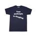 Dangling Participle White Text T-Shirt